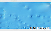 Physical 3D Map of the area around 56° 3' 57" S, 32° 13' 30" W