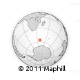 Outline Map of the Area around 56° 3' 57" S, 39° 10' 29" E, rectangular outline