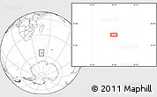 Blank Location Map of the area around 56° 3' 57" S, 46° 49' 30" E