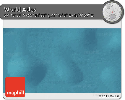 Satellite 3D Map of the Area around 56° 3' 57" S, 47° 40' 29" E