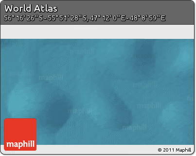 Satellite 3D Map of the Area around 56° 3' 57" S, 47° 40' 29" E