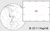 Blank Location Map of the area around 56° 3' 57" S, 49° 13' 30" W