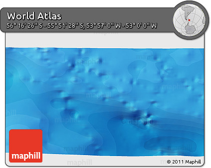 Political 3D Map of the Area around 56° 3' 57" S, 53° 28' 30" W