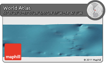 Satellite Panoramic Map of the Area around 56° 3' 57" S, 55° 10' 29" W