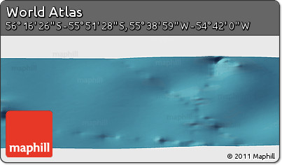 Satellite Panoramic Map of the Area around 56° 3' 57" S, 55° 10' 29" W