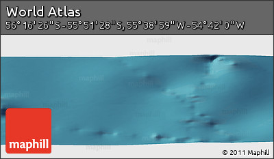 Satellite Panoramic Map of the Area around 56° 3' 57" S, 55° 10' 29" W