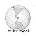 Outline Map of the Area around 56° 3' 57" S, 56° 1' 29" W, rectangular outline