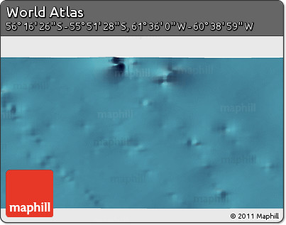 Satellite 3D Map of the Area around 56° 3' 57" S, 61° 7' 30" W