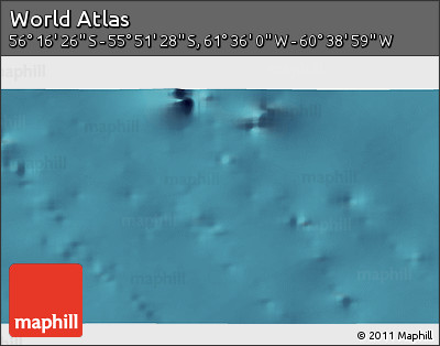 Satellite 3D Map of the Area around 56° 3' 57" S, 61° 7' 30" W