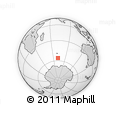 Outline Map of the Area around 56° 3' 57" S, 71° 28' 29" E, rectangular outline