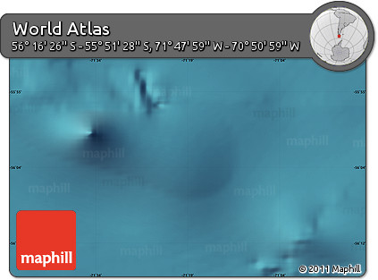 Satellite Map of the Area around 56° 3' 57" S, 71° 19' 29" W