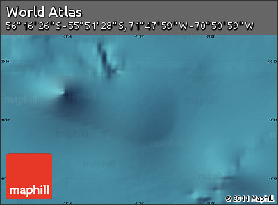 Satellite Map of the Area around 56° 3' 57" S, 71° 19' 29" W