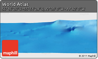 Physical Panoramic Map of the Area around 56° 3' 57" S, 72° 10' 30" W