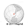 Outline Map of the Area around 56° 3' 57" S, 83° 13' 29" W, rectangular outline