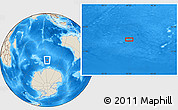 Shaded Relief Location Map of the area around 56° 3' 57" S, 93° 34' 29" E