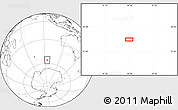 Blank Location Map of the area around 56° 3' 57" S, 94° 25' 30" E