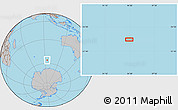 Gray Location Map of the area around 56° 3' 57" S, 94° 25' 30" E