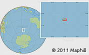 Savanna Style Location Map of the area around 56° 3' 57" S, 96° 7' 30" E