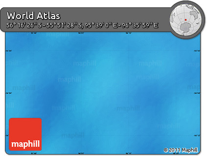 Physical Map of the Area around 56° 3' 57" S, 96° 7' 30" E