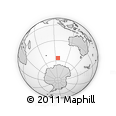 Outline Map of the Area around 56° 3' 57" S, 96° 7' 30" E, rectangular outline