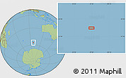 Savanna Style Location Map of the area around 56° 3' 57" S, 97° 49' 29" E