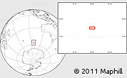 Blank Location Map of the area around 56° 3' 57" S, 98° 40' 30" E