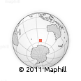 Outline Map of the Area around 56° 3' 57" S, 98° 40' 30" E, rectangular outline