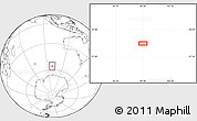 Blank Location Map of the area around 56° 3' 57" S, 99° 31' 30" E