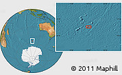 Satellite Location Map of the area around 56° 26' 14" S, 100° 22' 30" E