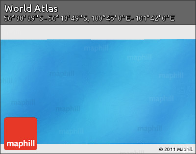 Physical 3D Map of the Area around 56° 26' 14" S, 101° 13' 29" E
