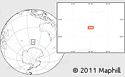 Blank Location Map of the area around 56° 26' 14" S, 101° 13' 29" E