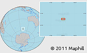 Gray Location Map of the area around 56° 26' 14" S, 101° 13' 29" E
