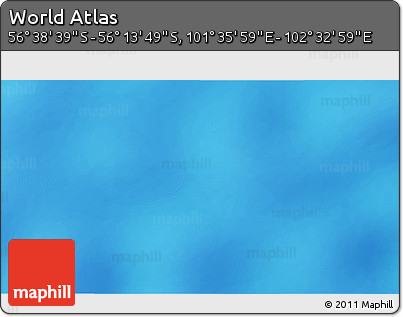 Physical 3D Map of the Area around 56° 26' 14" S, 102° 4' 29" E