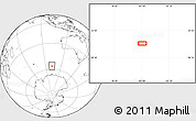 Blank Location Map of the area around 56° 26' 14" S, 102° 4' 29" E
