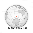 Outline Map of the Area around 56° 26' 14" S, 102° 4' 29" E, rectangular outline