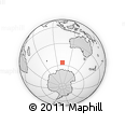 Outline Map of the Area around 56° 26' 14" S, 102° 55' 30" E, rectangular outline
