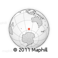 Outline Map of the Area around 56° 26' 14" S, 105° 28' 29" E, rectangular outline