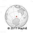 Outline Map of the Area around 56° 26' 14" S, 106° 19' 29" E, rectangular outline