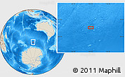 Shaded Relief Location Map of the area around 56° 26' 14" S, 107° 10' 30" E