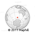 Outline Map of the Area around 56° 26' 14" S, 107° 10' 30" E, rectangular outline