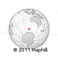 Outline Map of the Area around 56° 26' 14" S, 108° 52' 30" E, rectangular outline