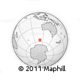 Outline Map of the Area around 56° 26' 14" S, 109° 43' 29" E, rectangular outline