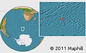 Satellite Location Map of the area around 56° 26' 14" S, 10° 16' 30" E