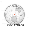 Outline Map of the Area around 56° 26' 14" S, 110° 34' 29" E, rectangular outline