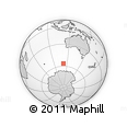 Outline Map of the Area around 56° 26' 14" S, 111° 25' 30" E, rectangular outline