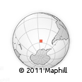 Outline Map of the Area around 56° 26' 14" S, 112° 58' 29" W, rectangular outline