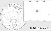 Blank Location Map of the area around 56° 26' 14" S, 116° 31' 30" E
