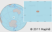 Gray Location Map of the area around 56° 26' 14" S, 118° 13' 29" E