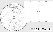 Blank Location Map of the area around 56° 26' 14" S, 121° 37' 30" E