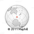Outline Map of the Area around 56° 26' 14" S, 152° 13' 29" E, rectangular outline